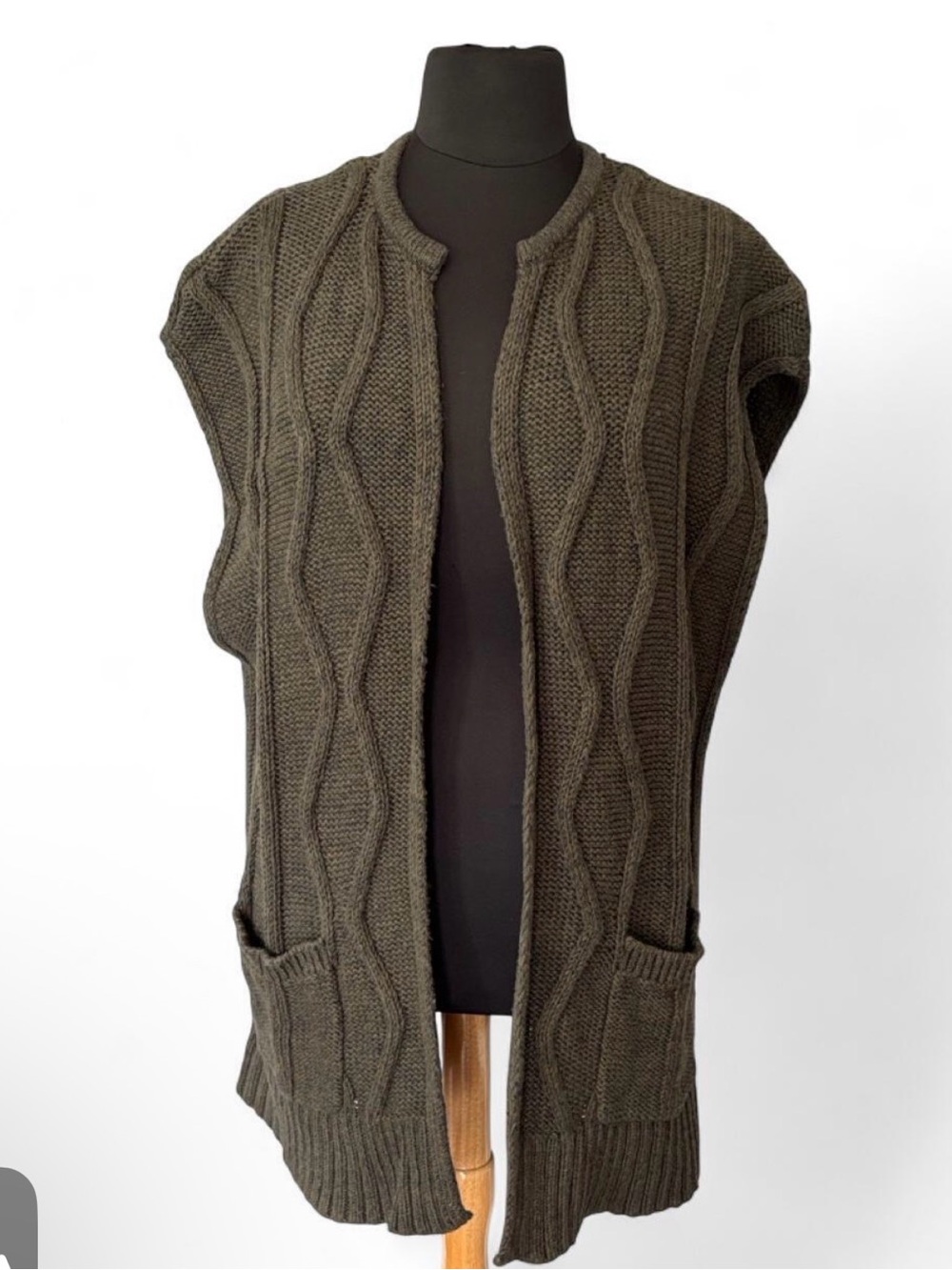 Pendleton Chunky Knit Sweater Vest Cotton Cashmere Coastal Boho Layering XL